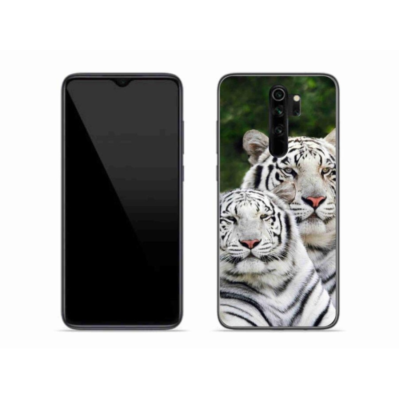Gelový obal mmCase na mobil Xiaomi Redmi Note 8 Pro - bílí tygři