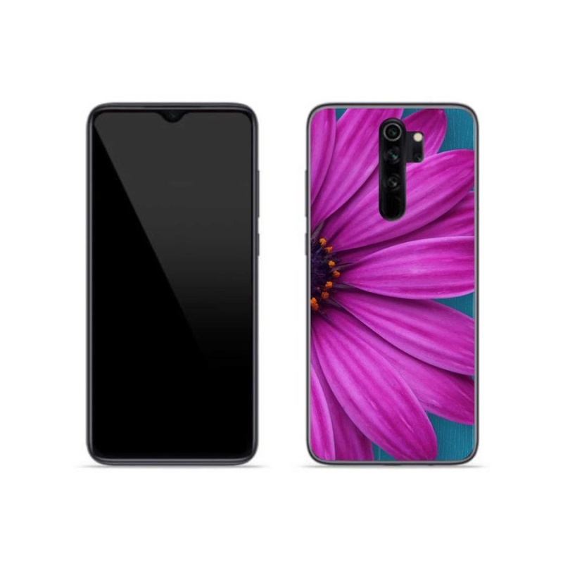 Gelový obal mmCase na mobil Xiaomi Redmi Note 8 Pro - fialová kopretina