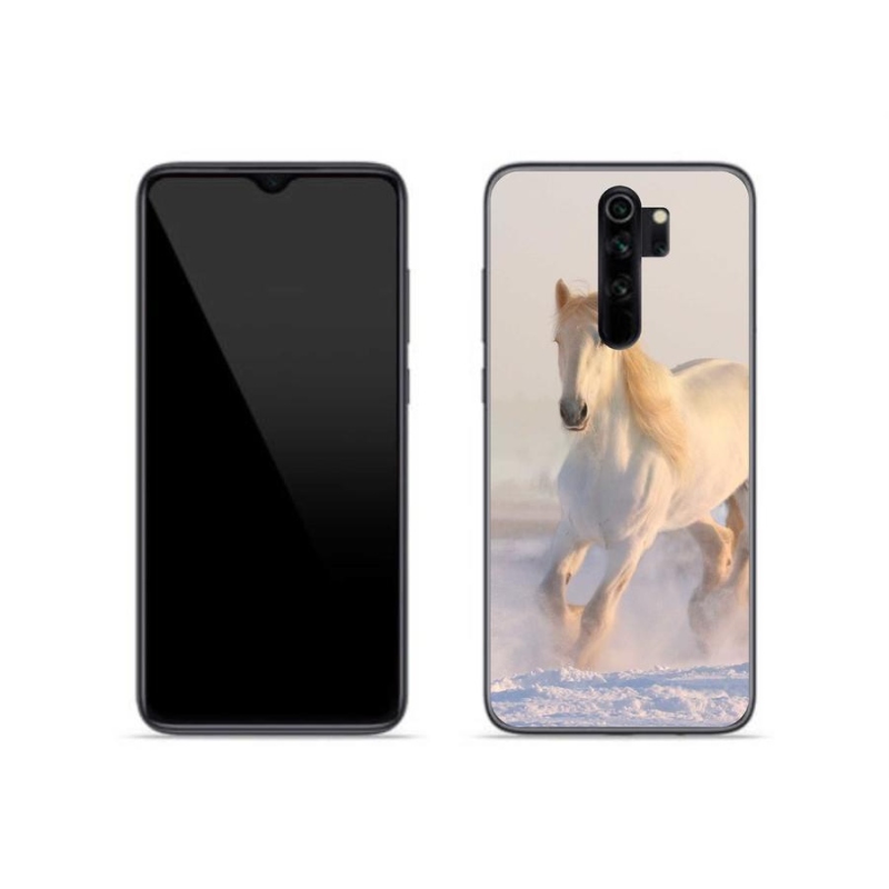 Gelový obal mmCase na mobil Xiaomi Redmi Note 8 Pro - kůň ve sněhu