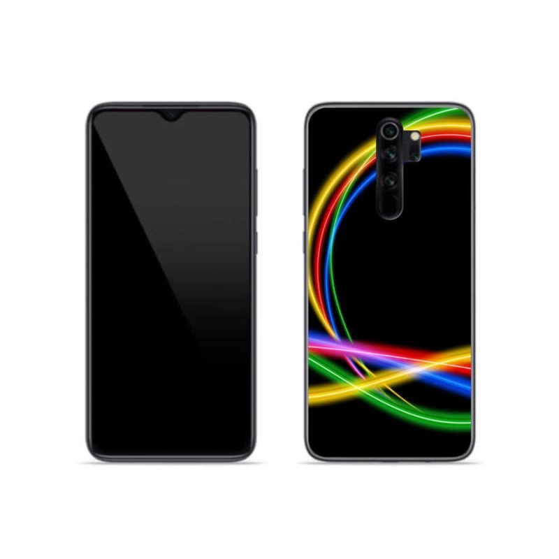 Gelový obal mmCase na mobil Xiaomi Redmi Note 8 Pro - neonové kruhy