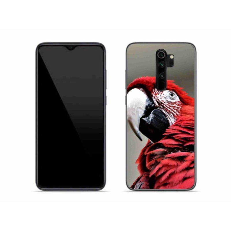 Gelový obal mmCase na mobil Xiaomi Redmi Note 8 Pro - papoušek ara červený