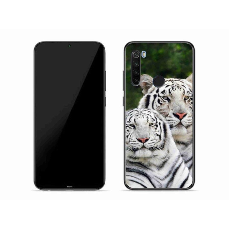 Gelový obal mmCase na mobil Xiaomi Redmi Note 8T - bílí tygři