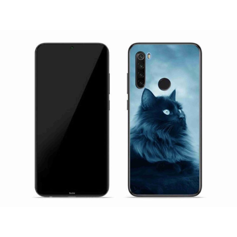 Gelový obal mmCase na mobil Xiaomi Redmi Note 8T - černá kočka 1