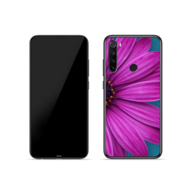 Gelový obal mmCase na mobil Xiaomi Redmi Note 8T - fialová kopretina