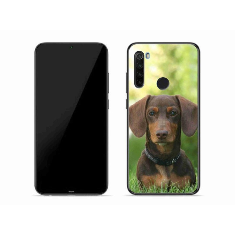 Gelový obal mmCase na mobil Xiaomi Redmi Note 8T - hnědý jezevčík