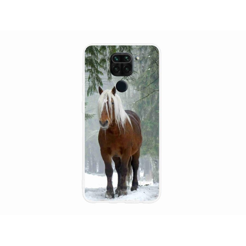 Gelový obal mmCase na mobil Xiaomi Redmi Note 9 - kůň v lese