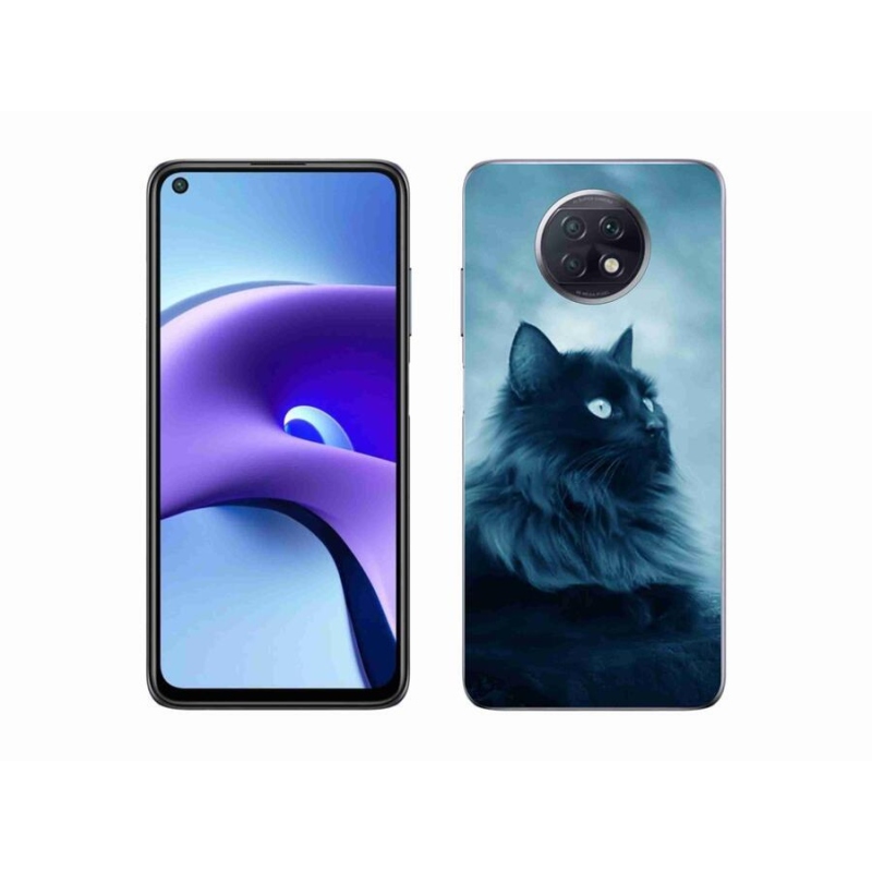 Gelový obal mmCase na mobil Xiaomi Redmi Note 9T 5G - černá kočka 1