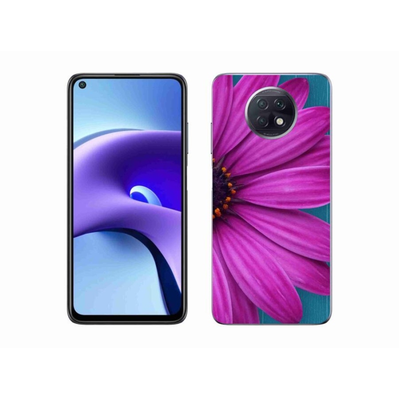 Gelový obal mmCase na mobil Xiaomi Redmi Note 9T 5G - fialová kopretina