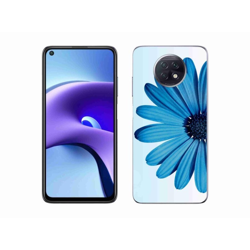 Gelový obal mmCase na mobil Xiaomi Redmi Note 9T 5G - modrá kopretina