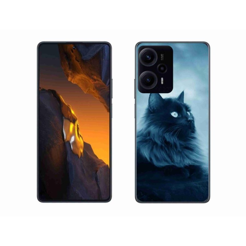 Gelový obal mmCase na Xiaomi Poco F5 - černá kočka 1