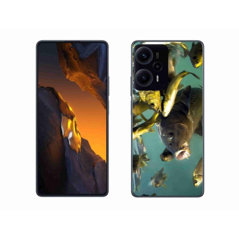 Gelový obal mmCase na Xiaomi Poco F5 - hejno ryb