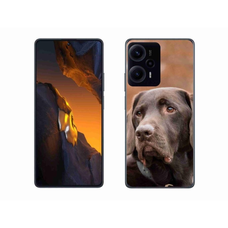 Gelový obal mmCase na Xiaomi Poco F5 - hnědý labrador