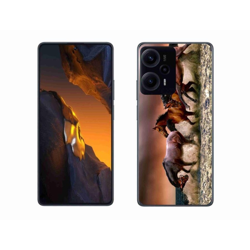 Gelový obal mmCase na Xiaomi Poco F5 - koně 1