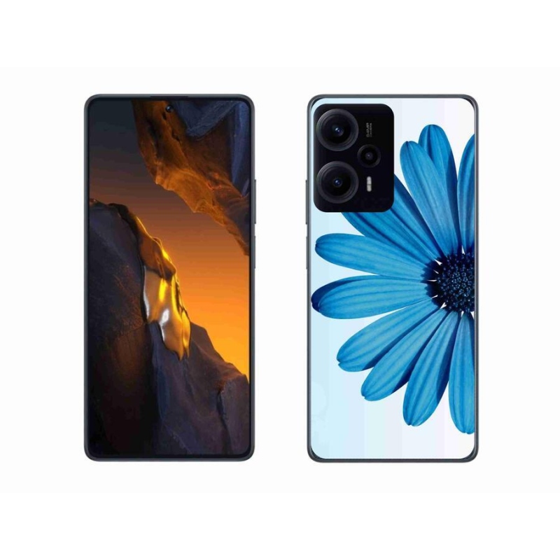 Gelový obal mmCase na Xiaomi Poco F5 - modrá kopretina