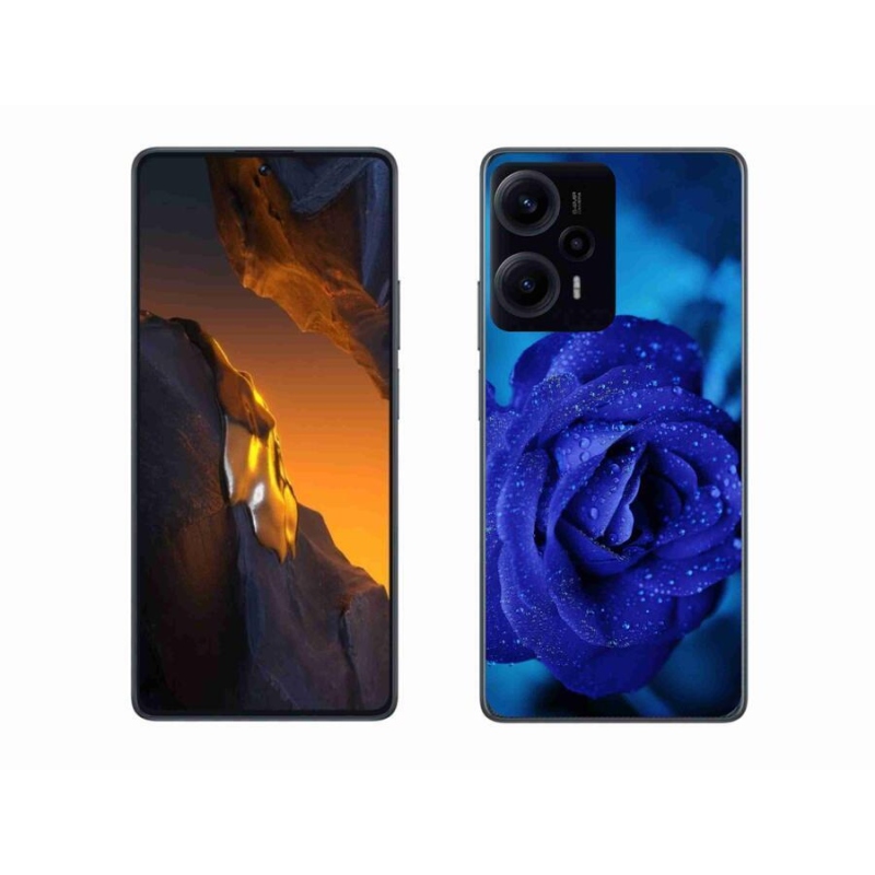 Gelový obal mmCase na Xiaomi Poco F5 - modrá růže
