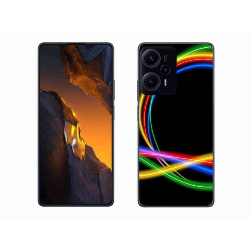 Gelový obal mmCase na Xiaomi Poco F5 - neonové kruhy