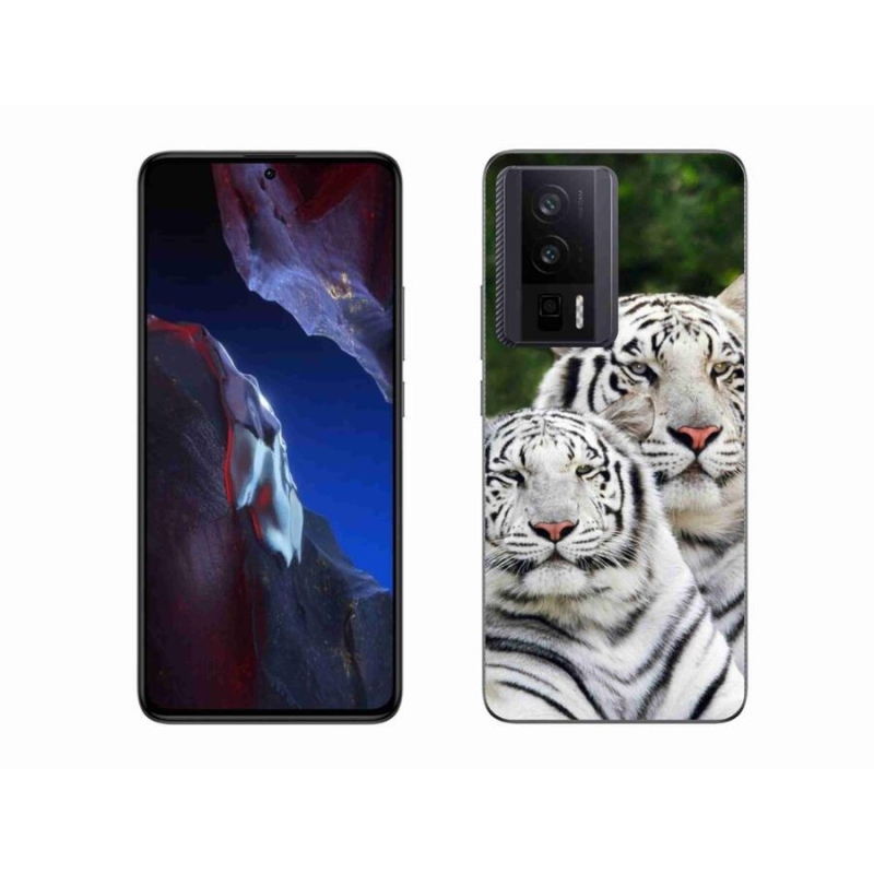 Gelový obal mmCase na Xiaomi Poco F5 Pro - bílí tygři