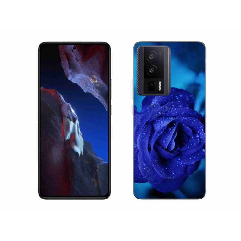 Gelový obal mmCase na Xiaomi Poco F5 Pro - modrá růže