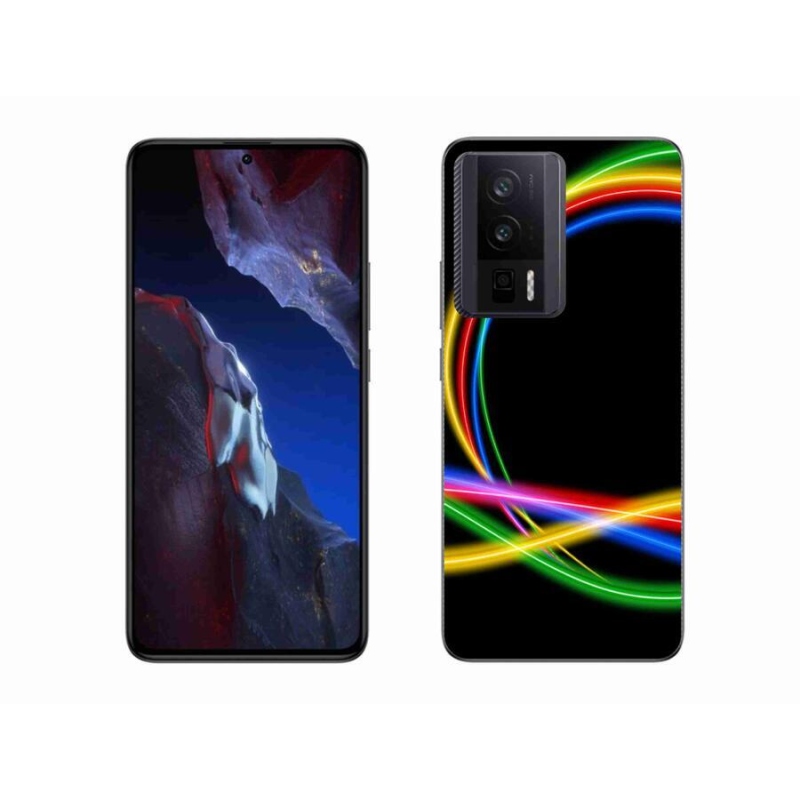 Gelový obal mmCase na Xiaomi Poco F5 Pro - neonové kruhy
