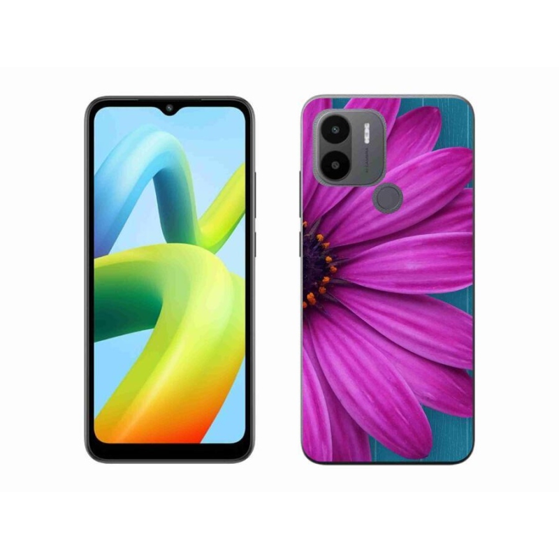 Gelový obal mmCase na Xiaomi Redmi A1+/A2+ - fialová kopretina