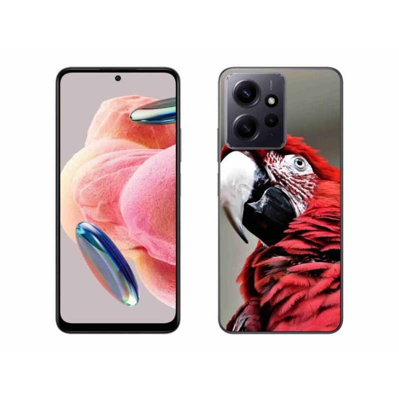 Gelový obal mmCase na Xiaomi Redmi Note 12 4G - papoušek ara červený