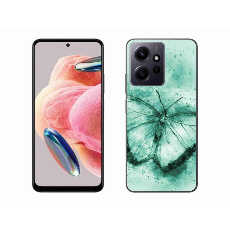 Gelový obal mmCase na Xiaomi Redmi Note 12 4G - zelený motýl