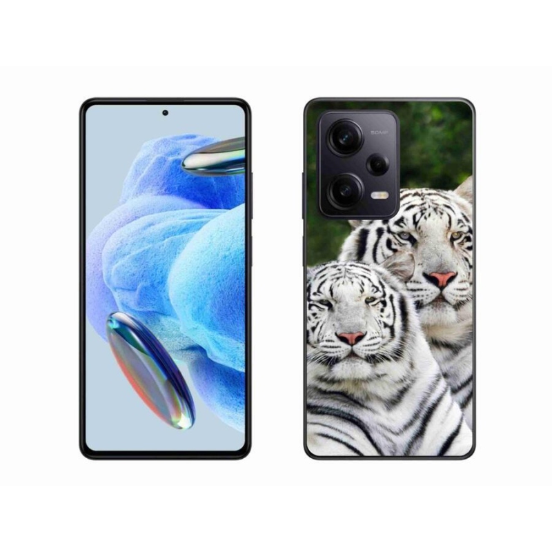 Gelový obal mmCase na Xiaomi Redmi Note 12 Pro+ 5G - bílí tygři