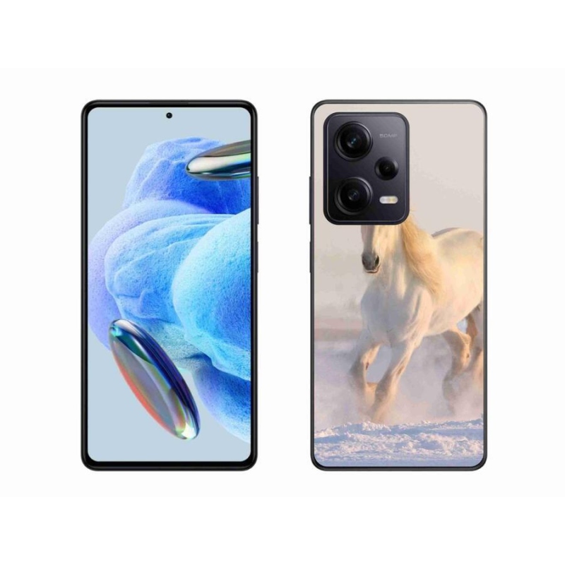 Gelový obal mmCase na Xiaomi Redmi Note 12 Pro+ 5G - kůň ve sněhu