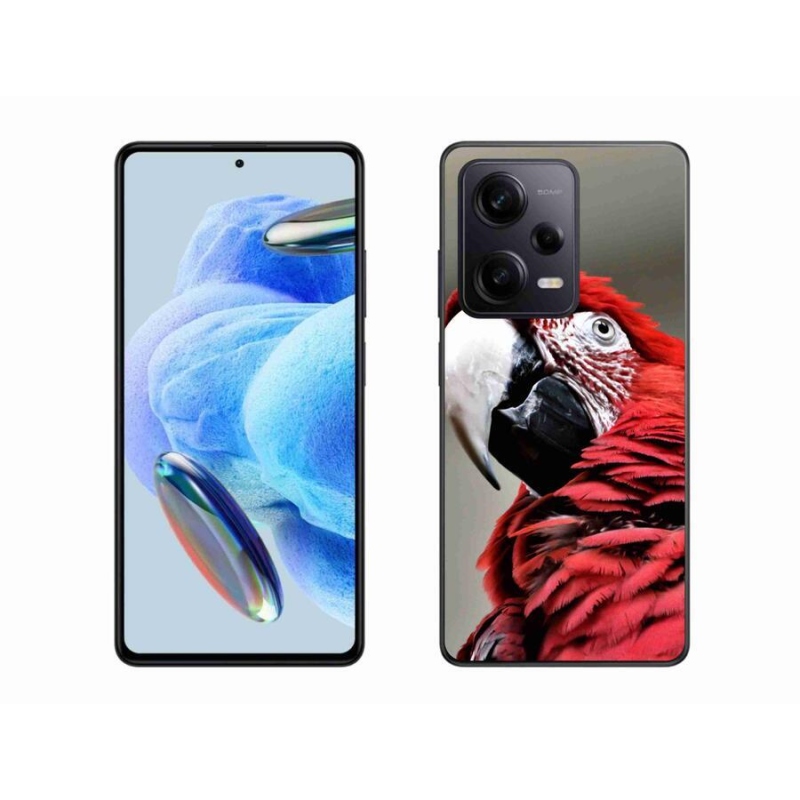 Gelový obal mmCase na Xiaomi Redmi Note 12 Pro+ 5G - papoušek ara červený