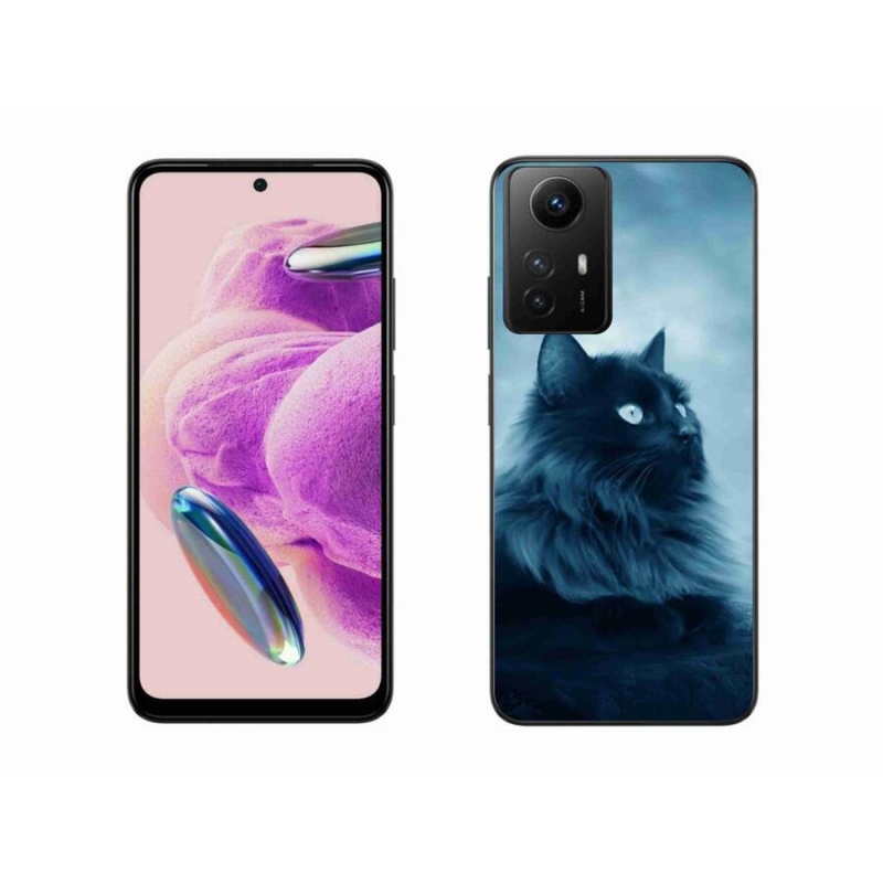 Gelový obal mmCase na Xiaomi Redmi Note 12S - černá kočka 1