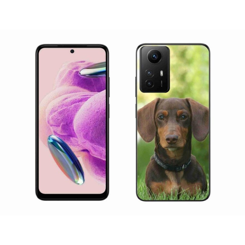 Gelový obal mmCase na Xiaomi Redmi Note 12S - hnědý jezevčík