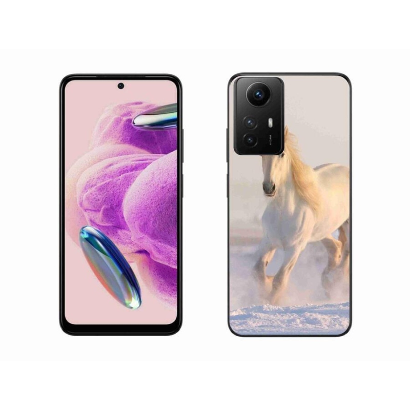 Gelový obal mmCase na Xiaomi Redmi Note 12S - kůň ve sněhu
