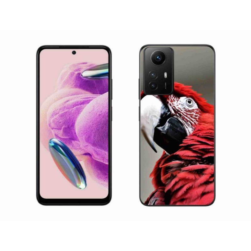 Gelový obal mmCase na Xiaomi Redmi Note 12S - papoušek ara červený