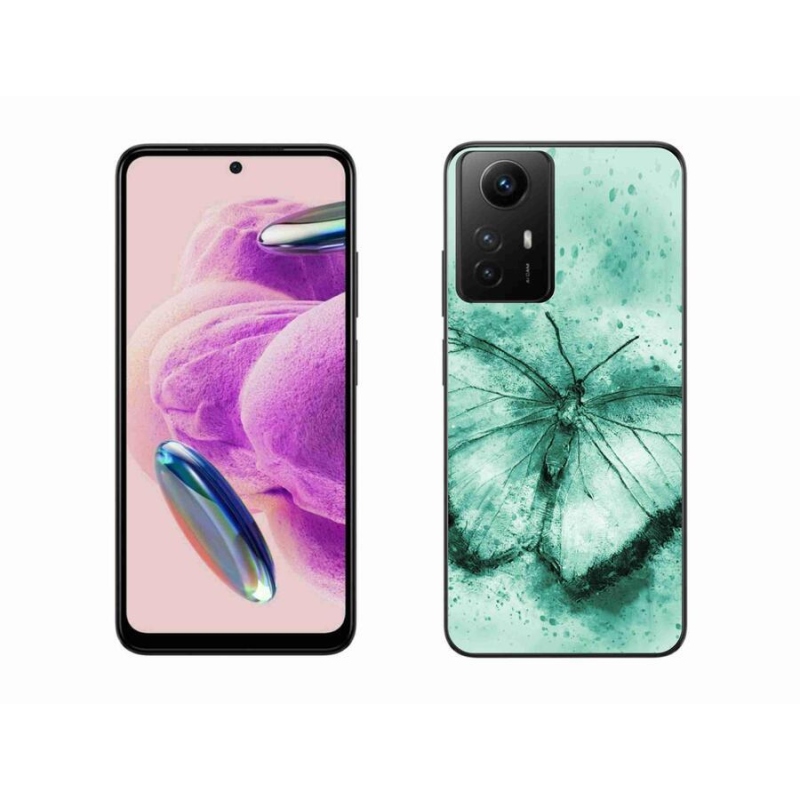 Gelový obal mmCase na Xiaomi Redmi Note 12S - zelený motýl
