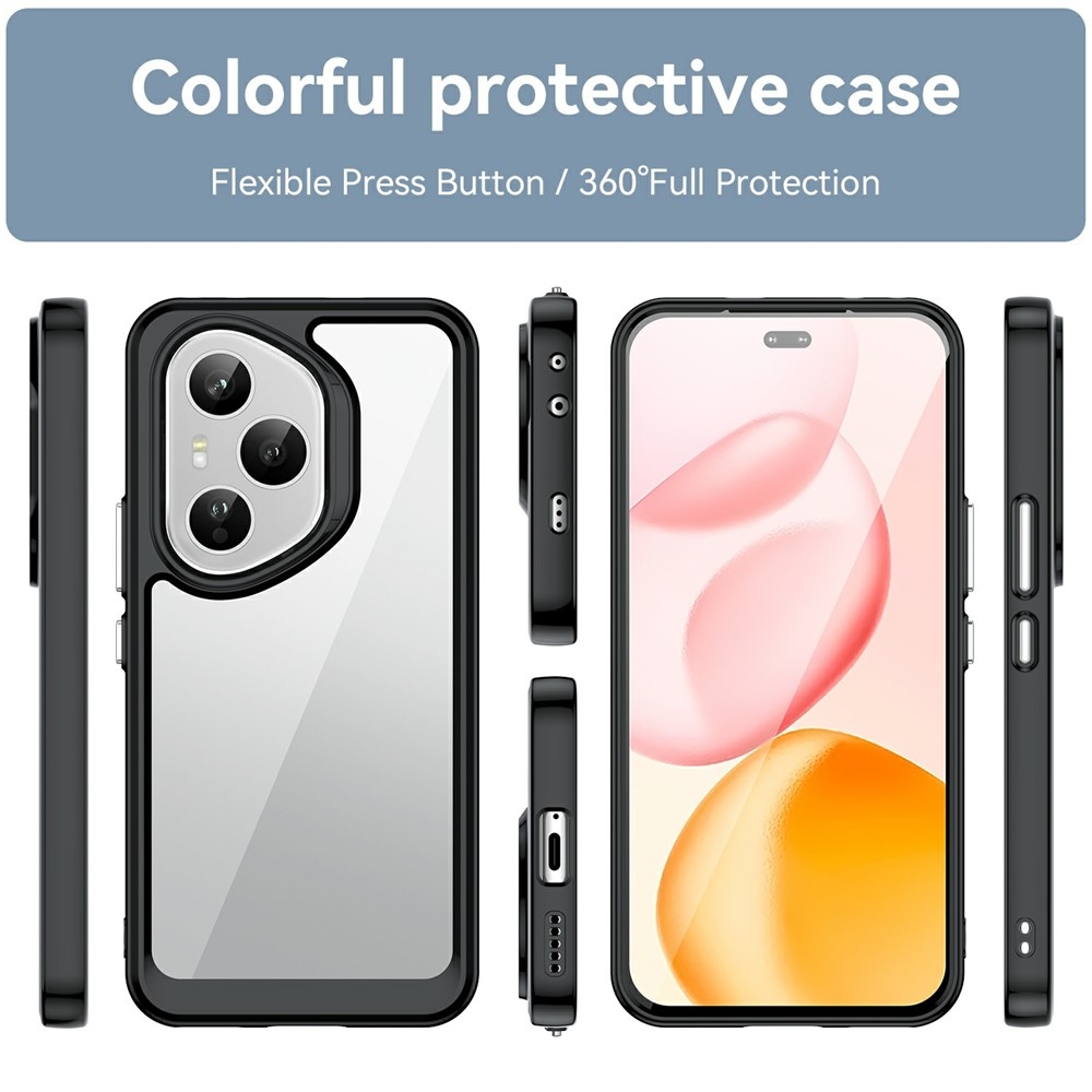 Gelový obal s pevnými zády na Honor 400 Pro - černý