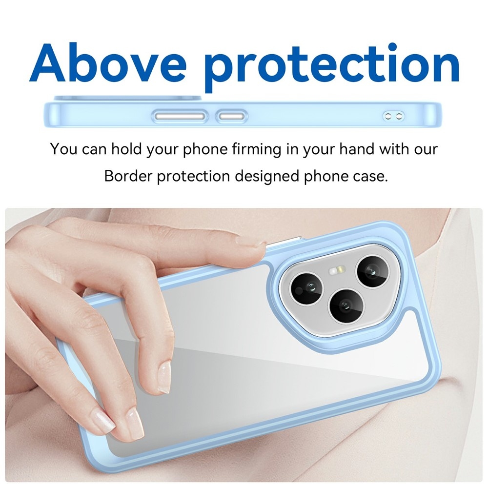 Gelový obal s pevnými zády na Honor 400 Pro - modrý