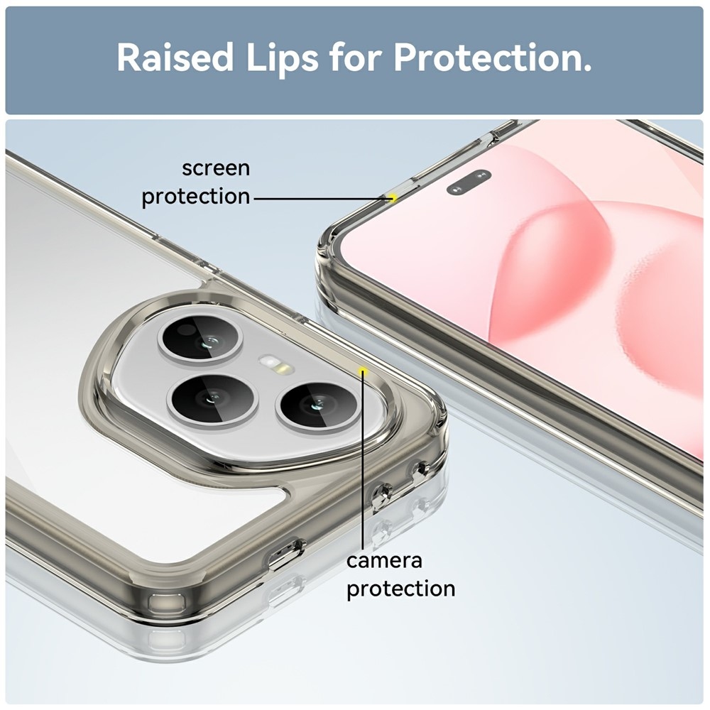 Gelový obal s pevnými zády na Honor 400 Pro - šedý