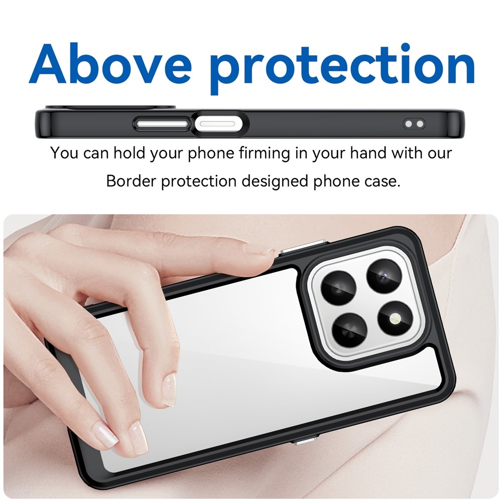 Gelový obal s pevnými zády na Honor 400 Smart 5G/4G/Honor X7d - černý