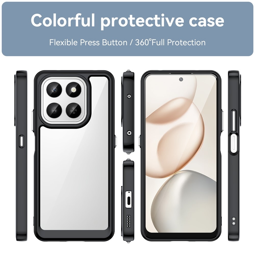 Gelový obal s pevnými zády na Honor 400 Smart 5G/4G/Honor X7d - černý