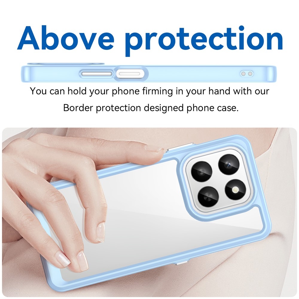 Gelový obal s pevnými zády na Honor 400 Smart 5G/4G/Honor X7d - modrý