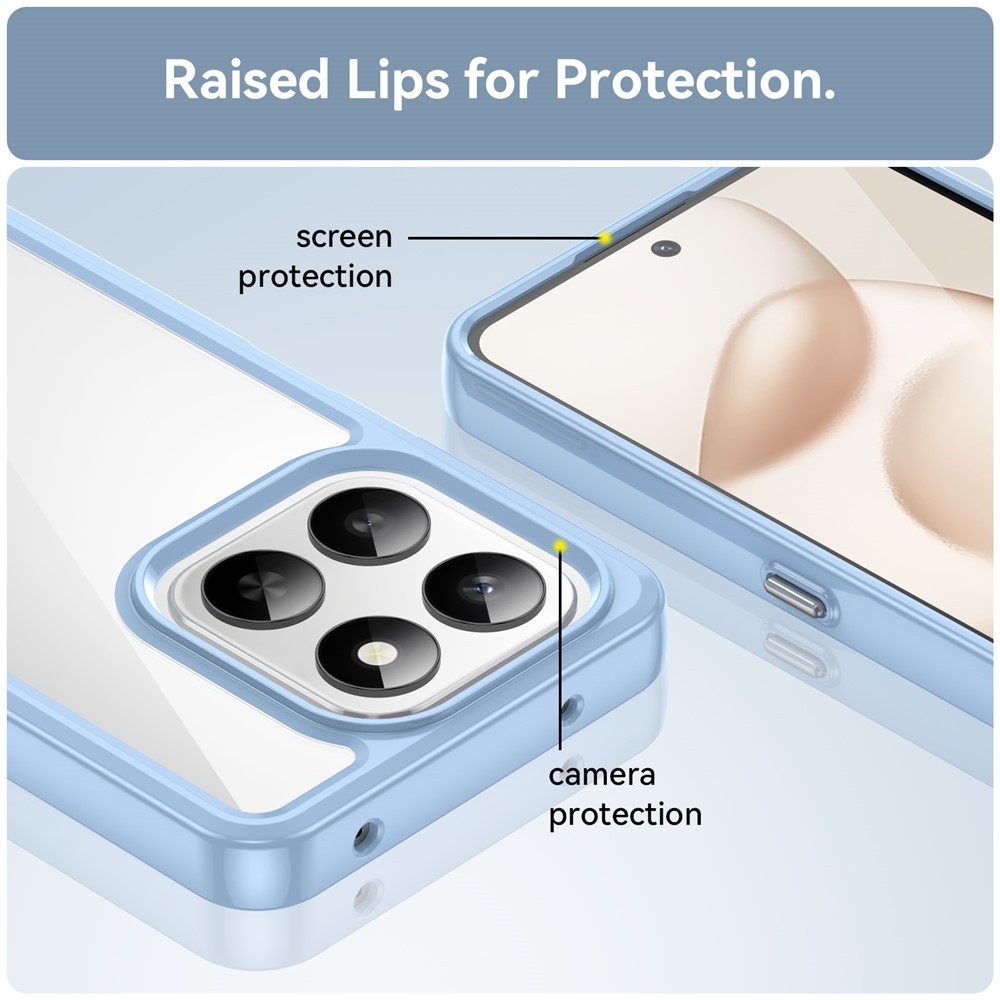 Gelový obal s pevnými zády na Honor 400 Smart 5G/4G/Honor X7d - modrý