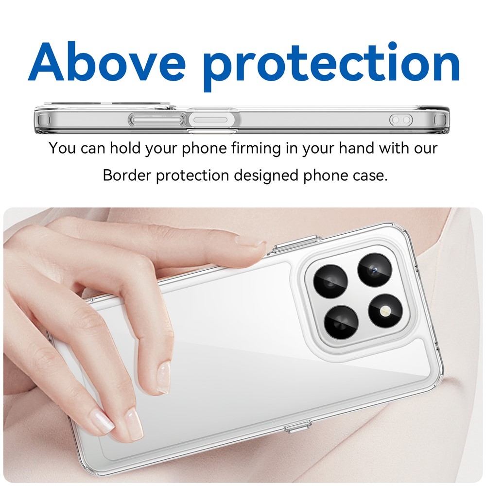 Gelový obal s pevnými zády na Honor 400 Smart 5G/4G/Honor X7d - průhledný