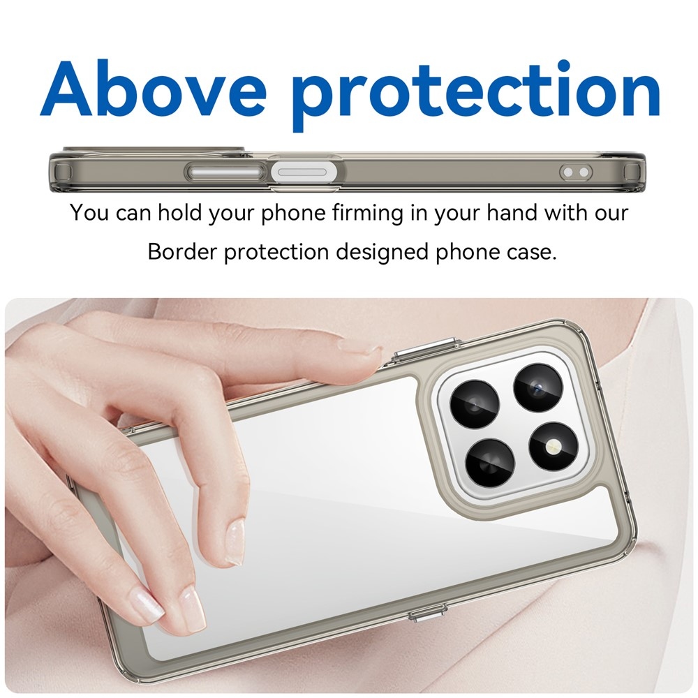 Gelový obal s pevnými zády na Honor 400 Smart 5G/4G/Honor X7d - šedý