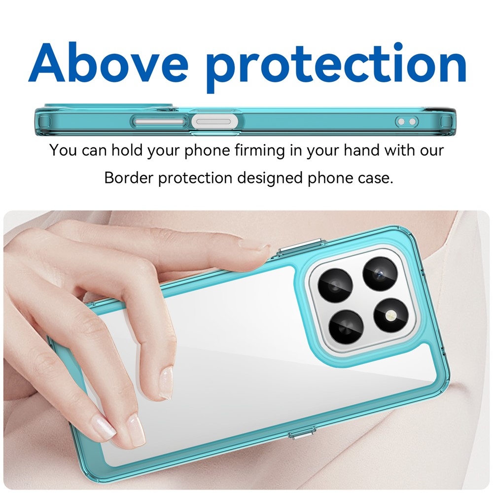 Gelový obal s pevnými zády na Honor 400 Smart 5G/4G/Honor X7d - světlemodrý