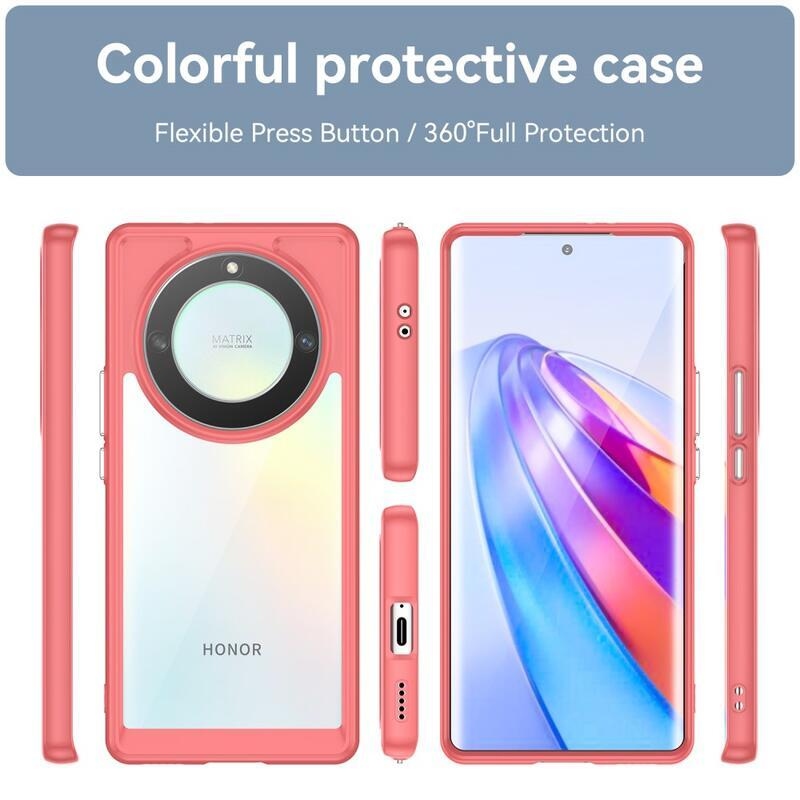 Gelový obal s pevnými zády na Honor Magic 5 Lite 5G - červený