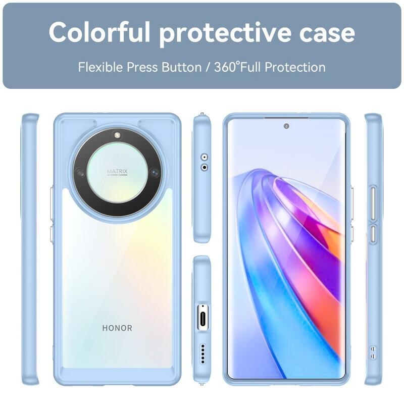 Gelový obal s pevnými zády na Honor Magic 5 Lite 5G - modrý