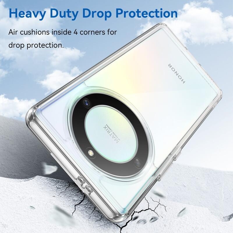 Gelový obal s pevnými zády na Honor Magic 5 Lite 5G - průhledný