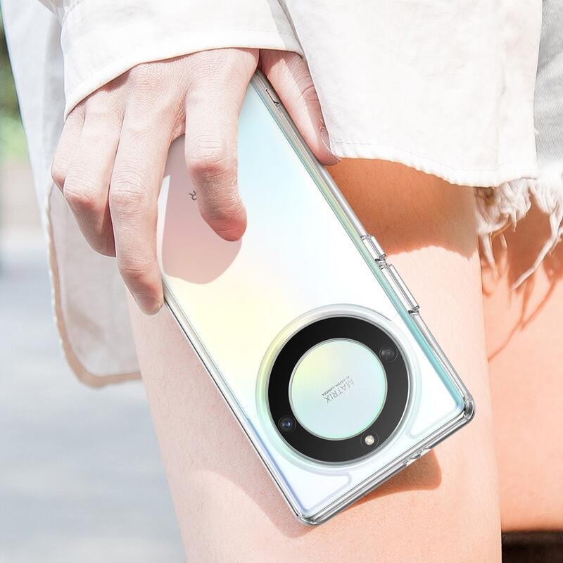 Gelový obal s pevnými zády na Honor Magic 5 Lite 5G - průhledný