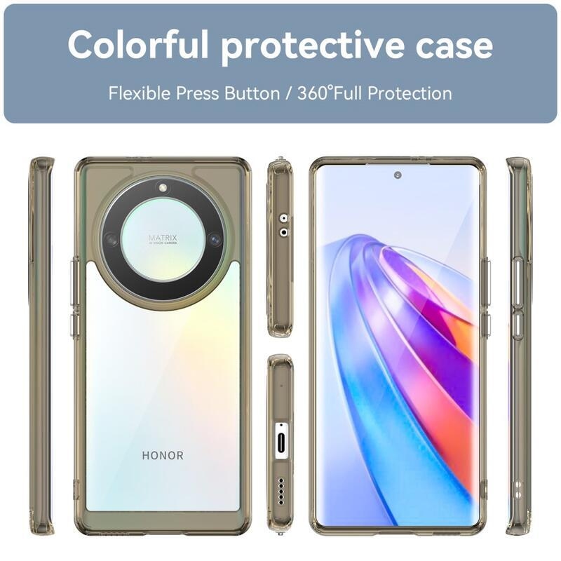 Gelový obal s pevnými zády na Honor Magic 5 Lite 5G - šedý