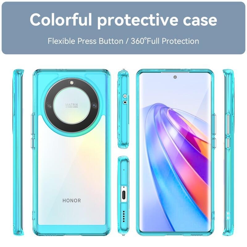 Gelový obal s pevnými zády na Honor Magic 5 Lite 5G - světlemodrý